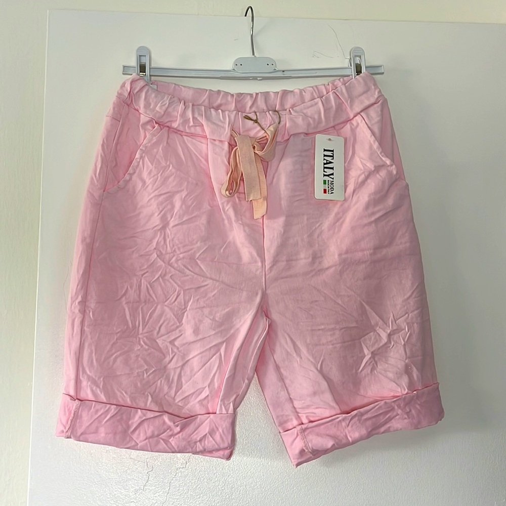 Scrunched stretchy shorts (pink)